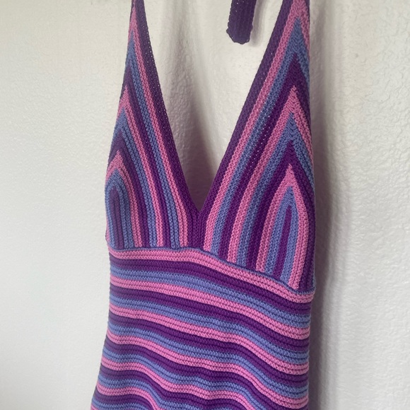 Purple striped dress - Picture 4 of 4